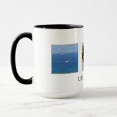 写真パーソナライズされたと文字マグ マグカップ (左)