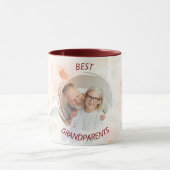 写真パーソナライズされたと文字マグ | 最高の祖父母 マグカップ (中央)