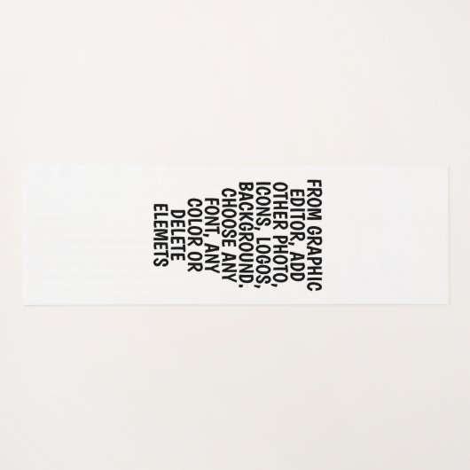 写真パーソナライズされたと文字ヨガマット、任意の色 ヨガマット (裏面(横))