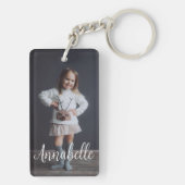 写真パーソナライズされたと文字両面 キーホルダー (裏面)