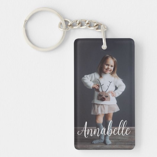 写真パーソナライズされたと文字両面 キーホルダー (正面)
