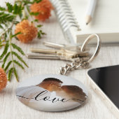 写真パーソナライズされたと文字写真 キーホルダー (側面)