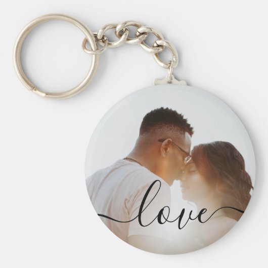 写真パーソナライズされたと文字写真 キーホルダー (正面)