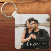 写真パーソナライズされたと文字写真 キーホルダー (正面)