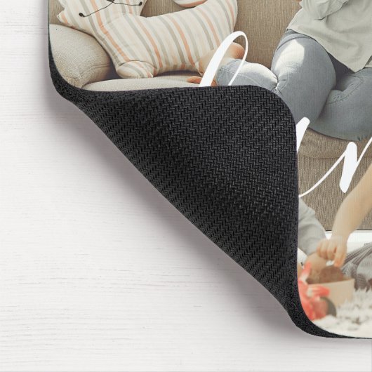 写真パーソナライズされたと文字写真 マウスパッド (コーナー)