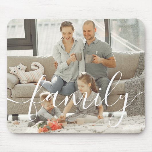 写真パーソナライズされたと文字写真 マウスパッド (正面)