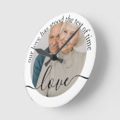 写真パーソナライズされたと文字写真 ラウンド壁時計 (傾斜)