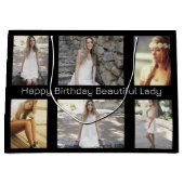 写真パーソナライズされたと文字数々の大事な行事 ラージペーパーバッグ (正面)