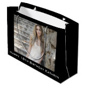 写真パーソナライズされたと文字数々の大事な行事 ラージペーパーバッグ (裏面アングル)