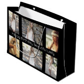 写真パーソナライズされたと文字数々の大事な行事 ラージペーパーバッグ (正面アングル)