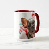 写真パーソナライズされたと文字赤 マグカップ (正面右)