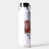 写真パーソナライズされたと文字 ウォーターボトル (正面)