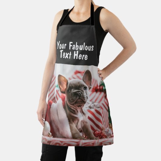 写真パーソナライズされたと文字 エプロン (インサイチュ)