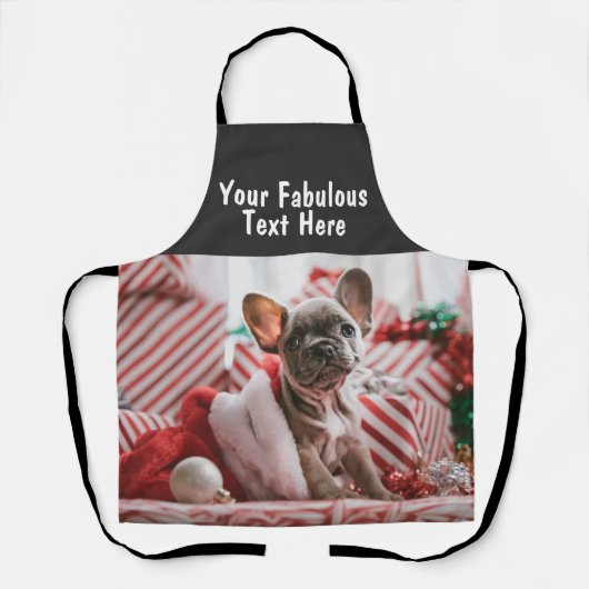 写真パーソナライズされたと文字 エプロン (正面)