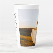 写真パーソナライズされたと文字 カフェラテマグ (正面)