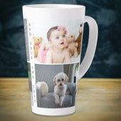 写真パーソナライズされたと文字 カフェラテマグ