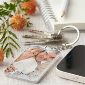 写真パーソナライズされたと文字 キーホルダー (正面右)