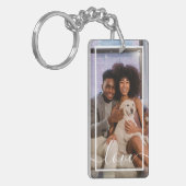 写真パーソナライズされたと文字 キーホルダー (正面左)