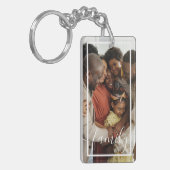 写真パーソナライズされたと文字 キーホルダー (正面左)