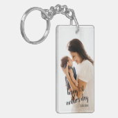 写真パーソナライズされたと文字 キーホルダー (正面左)