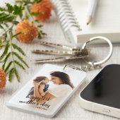 写真パーソナライズされたと文字 キーホルダー (正面右)