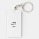 写真パーソナライズされたと文字 キーホルダー (裏面)