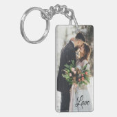 写真パーソナライズされたと文字 キーホルダー (正面左)