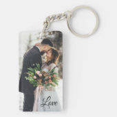 写真パーソナライズされたと文字 キーホルダー (裏面)