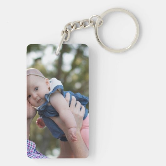 写真パーソナライズされたと文字 キーホルダー (裏面)