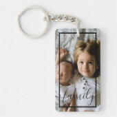 写真パーソナライズされたと文字 キーホルダー (正面)