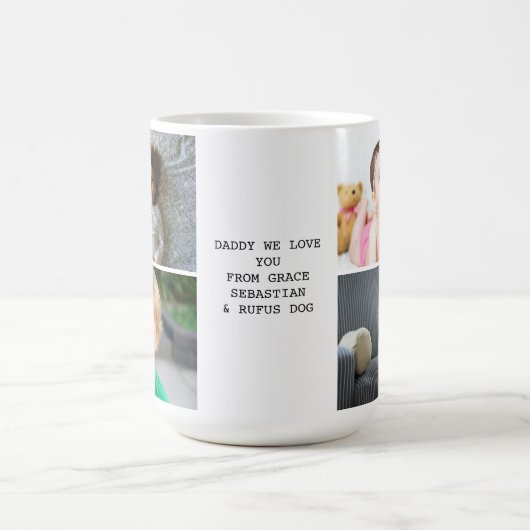 写真パーソナライズされたと文字 コーヒーマグカップ (中央)