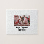 写真パーソナライズされたと文字 ジグソーパズル (横)