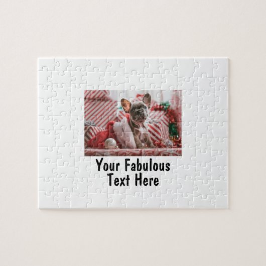 写真パーソナライズされたと文字 ジグソーパズル (横)