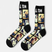 写真パーソナライズされたと文字 ソックス (左)