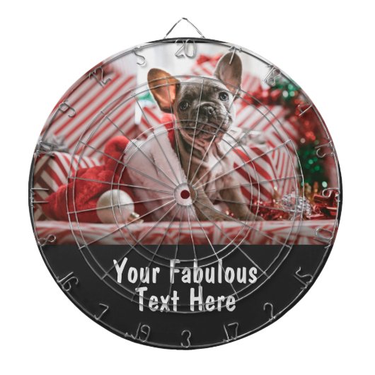 写真パーソナライズされたと文字 ダーツボード (正面)