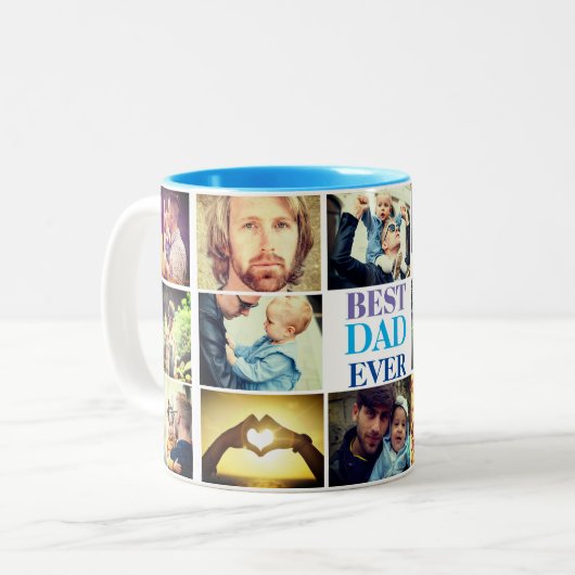 写真パーソナライズされたと文字 ツートーンマグカップ (正面左)