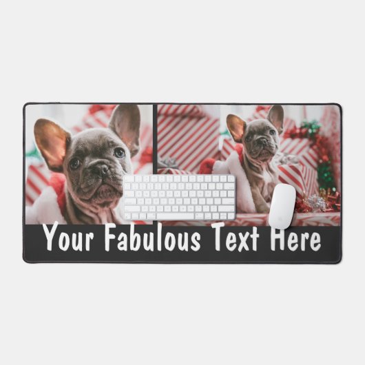 写真パーソナライズされたと文字 デスクマット (キーボード&マウス)