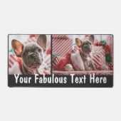 写真パーソナライズされたと文字 デスクマット (正面)