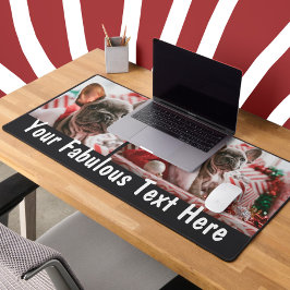 写真パーソナライズされたと文字 デスクマット