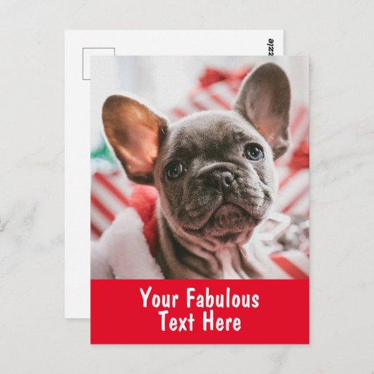 写真パーソナライズされたと文字 ポストカード (正面/裏面)