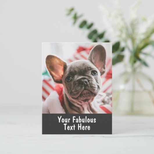 写真パーソナライズされたと文字 ポストカード (スタンド正面)