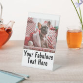 写真パーソナライズされたと文字 台座サイン (インサイチュ)