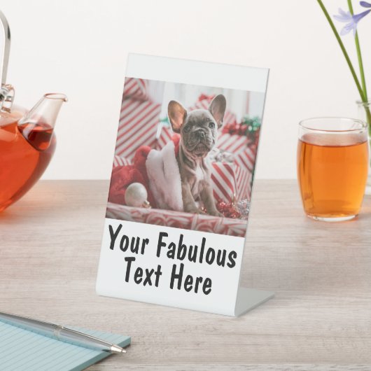 写真パーソナライズされたと文字 台座サイン (インサイチュ)