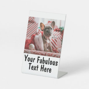 写真パーソナライズされたと文字 台座サイン