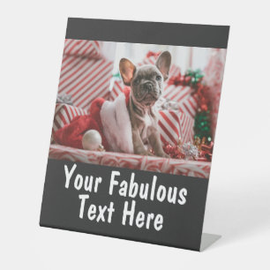 写真パーソナライズされたと文字 台座サイン