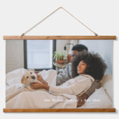 写真パーソナライズされたと文字 吊り下げ型タペストリー (正面)