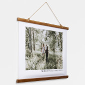 写真パーソナライズされたと文字 吊り下げ型タペストリー (傾斜あり)