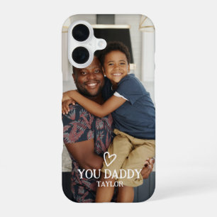 写真パーソナライズされたと文字 iPhone 16ケース