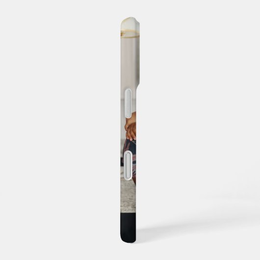 写真パーソナライズされたと文字 iPhone 16ケース (右側面)