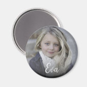 写真パーソナライズされたと文字Keepsake マグネット (正面/裏面)